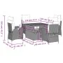 Set comedor de jardín 5 piezas con cojines ratán sintético gris von , Gartensets - Ref: Foro24-3277462, Preis: 747,71 €, Raba...