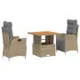 Set comedor de jardín 3 pzas con cojines ratán sintético beige von , Gartensets - Ref: Foro24-3277483, Preis: 406,97 €, Rabat...