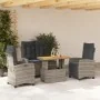 Juego de comedor de jardín 4 piezas con cojines ratán PE gris by , Garden sets - Ref: Foro24-3277408, Price: 600,54 €, Discou...