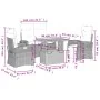Juego de comedor de jardín 4 piezas con cojines ratán PE gris by , Garden sets - Ref: Foro24-3277408, Price: 600,54 €, Discou...