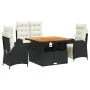 Juego comedor jardín 4 piezas con cojines ratán sintético negro de , Conjuntos de jardín - Ref: Foro24-3277441, Precio: 581,4...