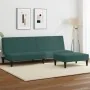 Sofá cama de 2 plazas con taburete terciopelo verde oscuro by , Sofas - Ref: Foro24-3216233, Price: 294,57 €, Discount: %