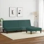 Sofá cama de 2 plazas con taburete terciopelo verde oscuro by , Sofas - Ref: Foro24-3216233, Price: 294,57 €, Discount: %
