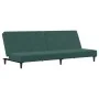 Sofá cama de 2 plazas con taburete terciopelo verde oscuro by , Sofas - Ref: Foro24-3216233, Price: 294,57 €, Discount: %