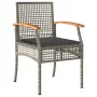 Set comedor de jardín 5 piezas con cojines ratán sintético gris von , Gartensets - Ref: Foro24-3213613, Preis: 390,79 €, Raba...