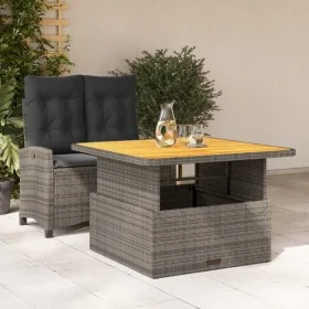 Juego de comedor jardín 2 pzas con cojines ratán sintético gris von , Gartensets - Ref: Foro24-3277403, Preis: 372,89 €, Raba...