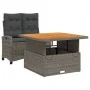 Juego de comedor jardín 2 pzas con cojines ratán sintético gris by , Garden sets - Ref: Foro24-3277403, Price: 353,56 €, Disc...