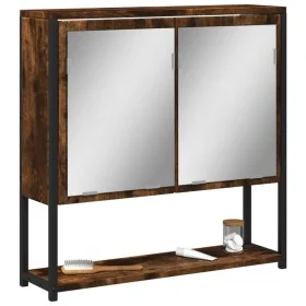 Armario con espejo baño madera roble ahumado 60x16x60 cm by , bathroom vanities - Ref: Foro24-842423, Price: 67,76 €, Discoun...
