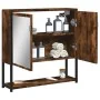 Armario con espejo baño madera roble ahumado 60x16x60 cm de , Tocadores de baño - Ref: Foro24-842423, Precio: 66,77 €, Descue...