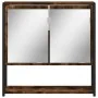 Armario con espejo baño madera roble ahumado 60x16x60 cm de , Tocadores de baño - Ref: Foro24-842423, Precio: 66,77 €, Descue...