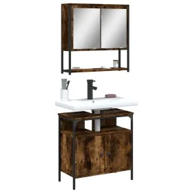 Set de muebles baño 2 pzas madera contrachapada roble ahumado von , Badezimmermöbel - Ref: Foro24-3214657, Preis: 103,32 €, R...