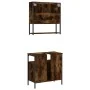Set de muebles baño 2 pzas madera contrachapada roble ahumado by , Bathroom furniture - Ref: Foro24-3214657, Price: 102,58 €,...