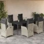 Set comedor jardín 7 pzas y cojines ratán sintético gris claro by , Garden sets - Ref: Foro24-3213467, Price: 1,00 €, Discoun...