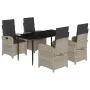 Set comedor de jardín 5 pzas cojines ratán sintético gris claro by , Garden sets - Ref: Foro24-3212414, Price: 646,73 €, Disc...