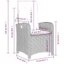 Set comedor de jardín 5 pzas cojines ratán sintético gris claro by , Garden sets - Ref: Foro24-3212414, Price: 646,73 €, Disc...