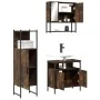 Set de muebles baño 3 pzas madera contrachapada roble ahumado by , Bathroom furniture - Ref: Foro24-3214697, Price: 159,34 €,...