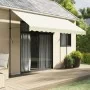 Toldo retráctil de tela y acero crema 350x150 cm by , Awnings - Ref: Foro24-368748, Price: 86,84 €, Discount: %
