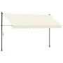 Toldo retráctil de tela y acero crema 350x150 cm by , Awnings - Ref: Foro24-368748, Price: 86,84 €, Discount: %