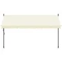 Toldo retráctil de tela y acero crema 350x150 cm by , Awnings - Ref: Foro24-368748, Price: 86,84 €, Discount: %