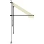 Toldo retráctil de tela y acero crema 350x150 cm by , Awnings - Ref: Foro24-368748, Price: 86,84 €, Discount: %