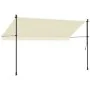 Toldo retráctil de tela y acero crema 350x150 cm by , Awnings - Ref: Foro24-368748, Price: 86,84 €, Discount: %