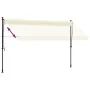 Toldo retráctil de tela y acero crema 350x150 cm by , Awnings - Ref: Foro24-368748, Price: 86,84 €, Discount: %