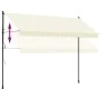 Toldo retráctil de tela y acero crema 350x150 cm by , Awnings - Ref: Foro24-368748, Price: 86,84 €, Discount: %