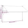 Toldo retráctil de tela y acero crema 350x150 cm by , Awnings - Ref: Foro24-368748, Price: 86,84 €, Discount: %
