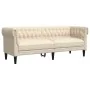 Sofá Chesterfield de 3 plazas lino by , Sofas - Ref: Foro24-372563, Price: 340,48 €, Discount: %