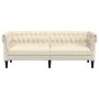 Sofá Chesterfield de 3 plazas lino by , Sofas - Ref: Foro24-372563, Price: 340,48 €, Discount: %