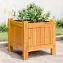 Jardinera con forro madera maciza de acacia 31x31x30 cm by , Pots and planters - Ref: Foro24-366428, Price: 49,68 €, Discount: %