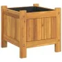 Jardinera con forro madera maciza de acacia 31x31x30 cm by , Pots and planters - Ref: Foro24-366428, Price: 49,68 €, Discount: %