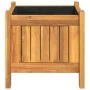 Jardinera con forro madera maciza de acacia 31x31x30 cm by , Pots and planters - Ref: Foro24-366428, Price: 49,68 €, Discount: %