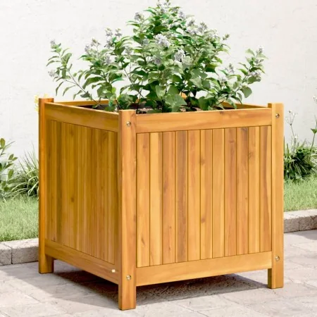 Jardinera con forro madera maciza de acacia 50x50x50 cm by , Pots and planters - Ref: Foro24-366440, Price: 87,94 €, Discount: %