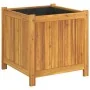 Jardinera con forro madera maciza de acacia 50x50x50 cm by , Pots and planters - Ref: Foro24-366440, Price: 87,94 €, Discount: %