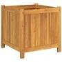 Jardinera con forro madera maciza de acacia 50x50x50 cm by , Pots and planters - Ref: Foro24-366440, Price: 87,94 €, Discount: %