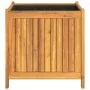 Jardinera con forro madera maciza de acacia 50x50x50 cm by , Pots and planters - Ref: Foro24-366440, Price: 87,94 €, Discount: %