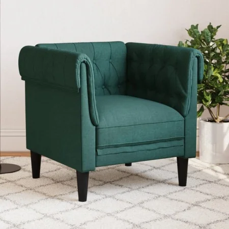 Sillón Chesterfield de tela verde oscuro von , Sofas - Ref: Foro24-372542, Preis: 199,27 €, Rabatt: %