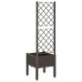 Jardinera con enrejado PP marrón 40x40x142 cm by , Pots and planters - Ref: Foro24-367920, Price: 55,43 €, Discount: %