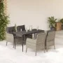 Set comedor de jardín 5 pzas cojines ratán sintético gris claro von , Gartensets - Ref: Foro24-3211992, Preis: 521,29 €, Raba...