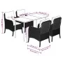 Set comedor de jardín 5 pzas cojines ratán sintético gris claro von , Gartensets - Ref: Foro24-3211992, Preis: 521,29 €, Raba...