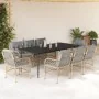 Set comedor de jardín 9 pzas con cojines ratán sintético beige by , Garden sets - Ref: Foro24-3212158, Price: 1,00 €, Discoun...