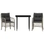 Sillas y mesita de jardín 3 piezas ratán sintético cojín gris von , Gartensets - Ref: Foro24-3212166, Preis: 312,48 €, Rabatt: %