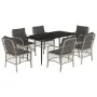Set comedor jardín 7 pzas y cojines ratán sintético gris claro von , Gartensets - Ref: Foro24-3212170, Preis: 702,37 €, Rabat...