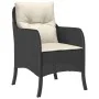 Set comedor de jardín 3 pzas con cojines ratán sintético negro de , Conjuntos de jardín - Ref: Foro24-3211906, Precio: 297,12...