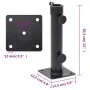 Base de sombrilla para mástil de Ø38/48 mm acero negro mate by , Umbrella bases - Ref: Foro24-4003373, Price: 20,44 €, Discou...