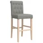 Taburetes altos 2 uds madera maciza de caucho y tela von , Küchenhocker - Ref: Foro24-4006214, Preis: 129,41 €, Rabatt: %