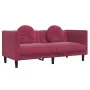 Juego de sofás con cojines 3 piezas terciopelo rojo tinto by , Sofas - Ref: Foro24-3209251, Price: 644,55 €, Discount: %