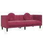 Juego de sofás con cojines 3 piezas terciopelo rojo tinto by , Sofas - Ref: Foro24-3209251, Price: 644,55 €, Discount: %