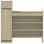 Zapatero madera de ingeniería roble Sonoma 100,5x28x100 cm by , Shoe racks and shoe organizers - Ref: Foro24-840424, Price: 1...